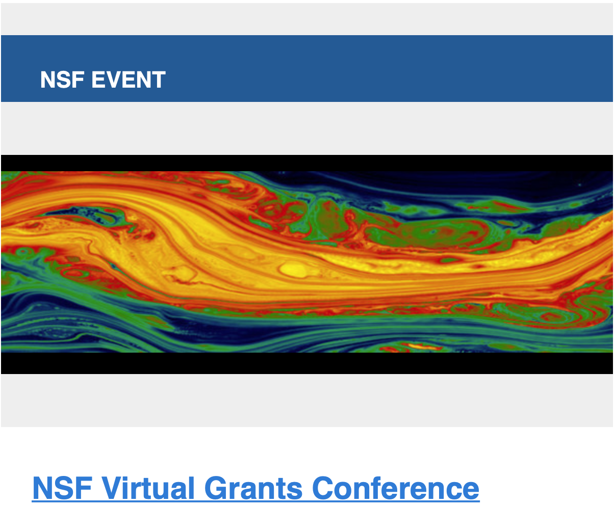 NSF Virtual Grants Conference Sustainability